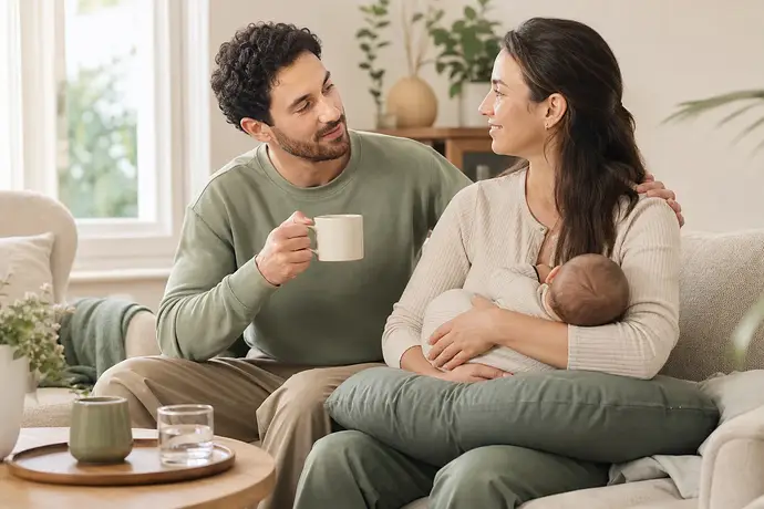 MomBaby editorial image: Guía del embarazo: Emziren partnerinizi nasıl destekleyebilirsiniz?: partnerler için iletişim ve destek önerileri