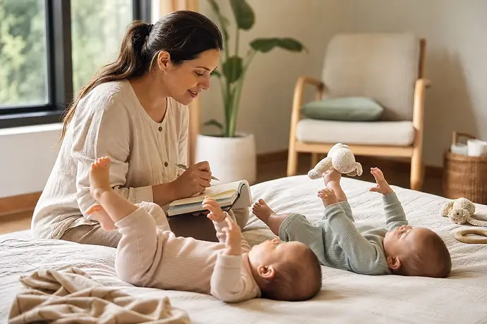 MomBaby editorial image: Guia da gravidez: İkiz bebeklerin hareketlerini takip etmek