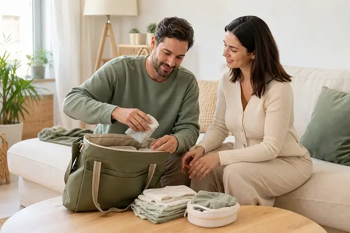 MomBaby editorial image: Guide de grossesse : Partnerinizin hastane çantası
