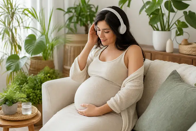 MomBaby editorial image: Guia da gravidez: Hamileyken bebeğiniz için müzik çalmak: gelişimi takip etmek için pratik rehber