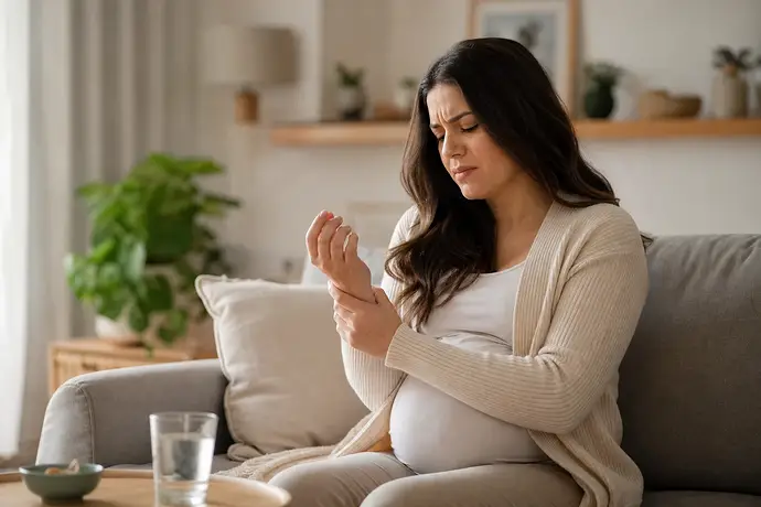 MomBaby editorial image: Guide de grossesse : grossessete karpal tünel sendromu: belirtiler, nedenler ve ne zaman yardım alınmalı