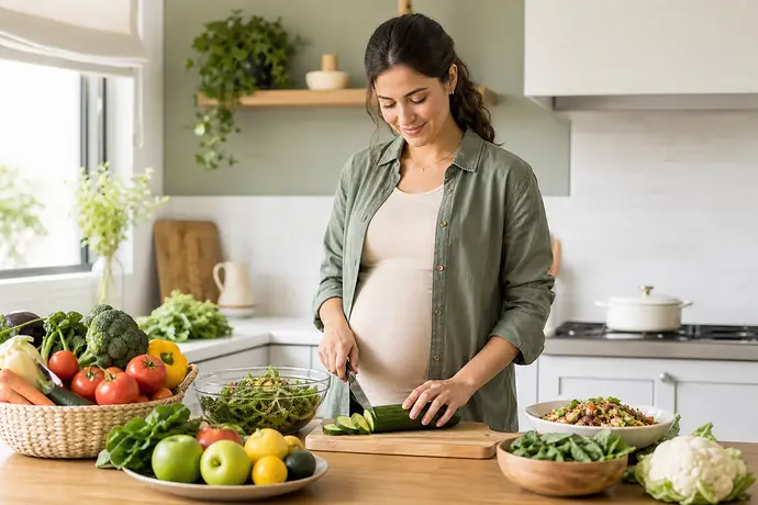 MomBaby editorial image: Guia da gravidez: Meyve ve sebzeler: günlük plan ve güvenli seçimler