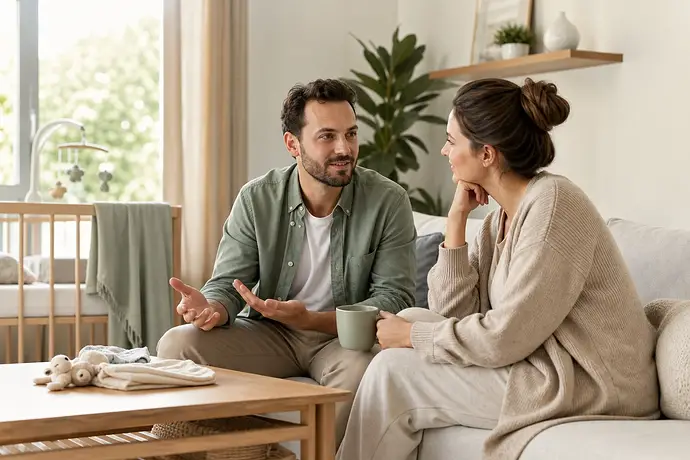 MomBaby editorial image: دليل الحمل: İçgüdüsel bir baba olmak: partnerler için iletişim ve destek önerileri