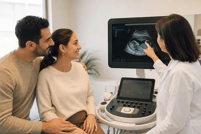 MomBaby editorial image: Guide de grossesse : İlk üç aydaki ultrason kontrolleri: belirtiler, nedenler ve ne zaman yardım alınmalı