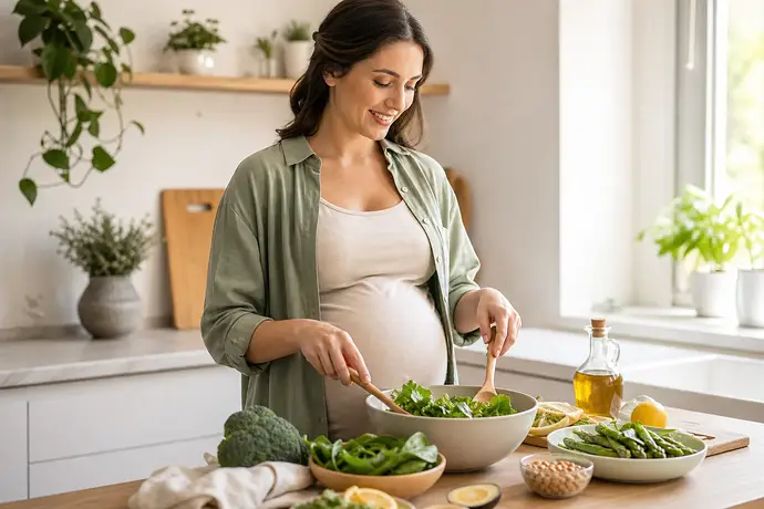 MomBaby editorial image: Guia da gravidez: gravidezte folik asit: günlük plan ve güvenli seçimler